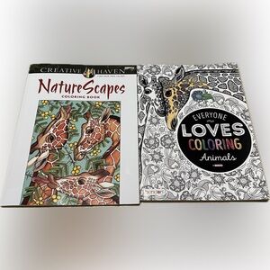 New Adult Coloring Books Animal Collection 2 Books Art Craft